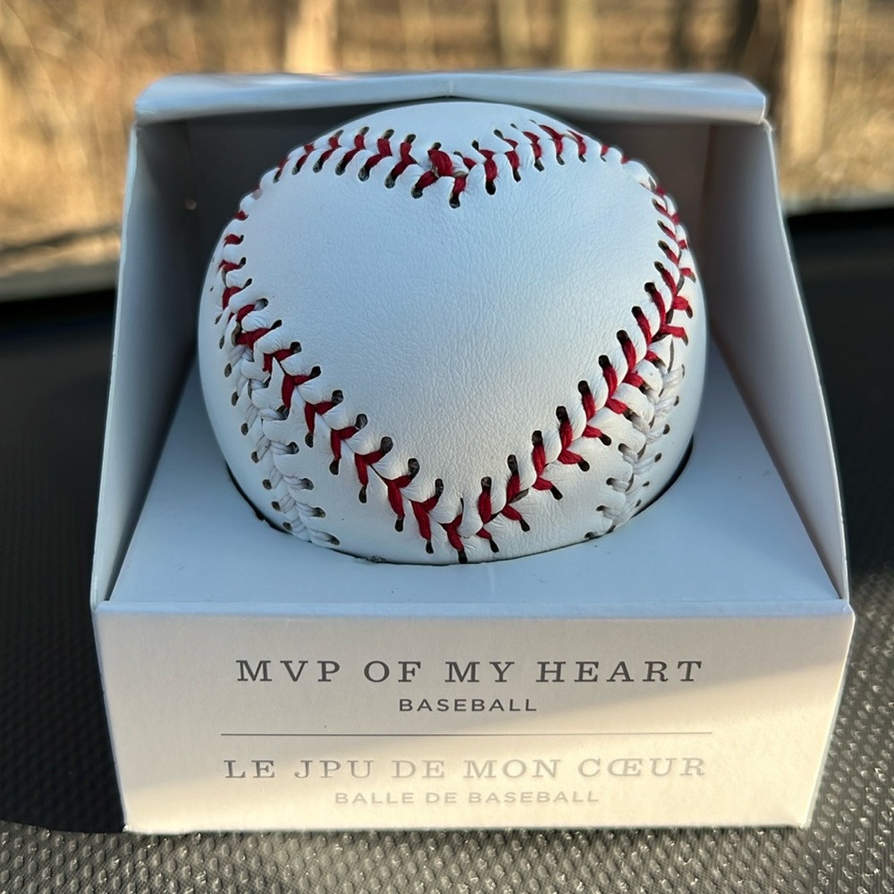 Hallmark MVP OF MY HEART stitched baseball
